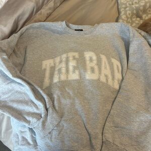The Bar Light Gray Crewneck Sweater